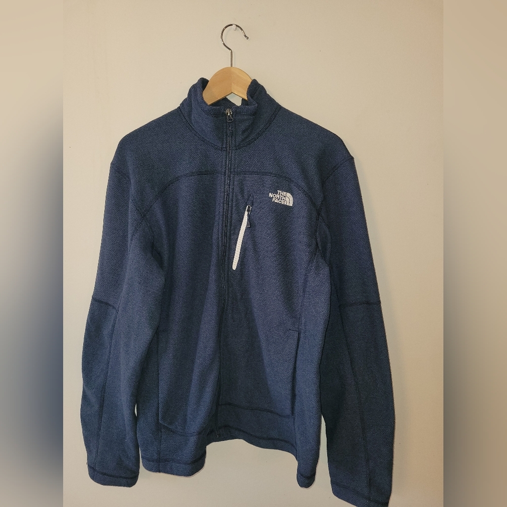 The North Face Navy Full-Zip Fleece Mens Medium